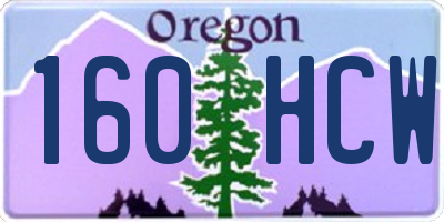OR license plate 160HCW