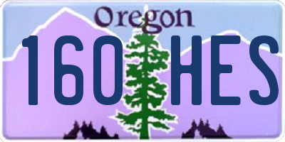 OR license plate 160HES