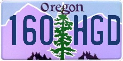 OR license plate 160HGD