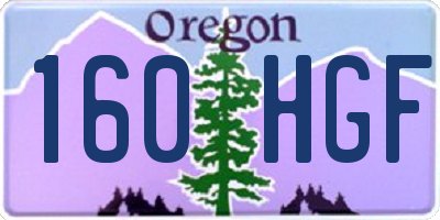 OR license plate 160HGF