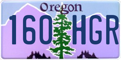 OR license plate 160HGR