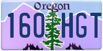 OR license plate 160HGT