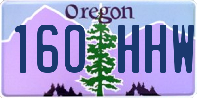 OR license plate 160HHW