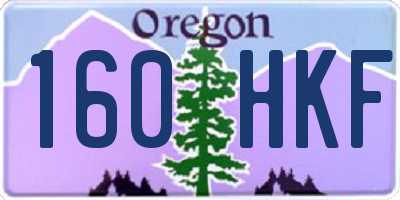 OR license plate 160HKF