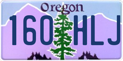 OR license plate 160HLJ