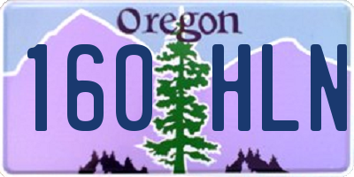 OR license plate 160HLN