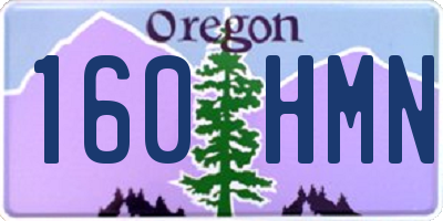 OR license plate 160HMN