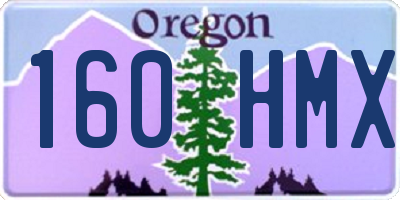 OR license plate 160HMX