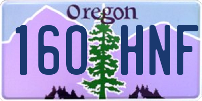 OR license plate 160HNF