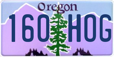 OR license plate 160HOG
