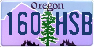 OR license plate 160HSB
