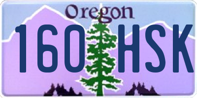 OR license plate 160HSK