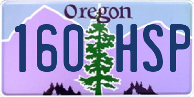 OR license plate 160HSP
