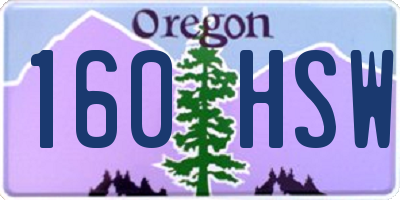 OR license plate 160HSW