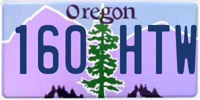 OR license plate 160HTW