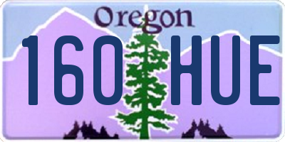 OR license plate 160HUE