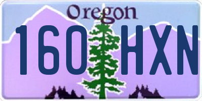 OR license plate 160HXN