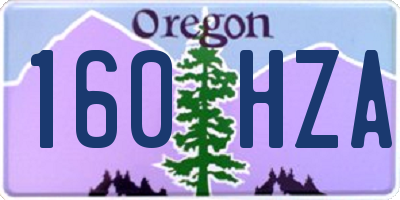 OR license plate 160HZA