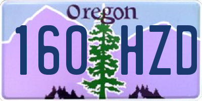 OR license plate 160HZD