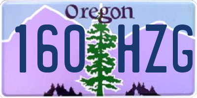 OR license plate 160HZG
