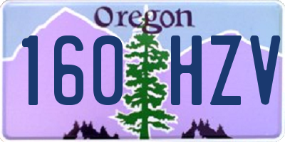 OR license plate 160HZV