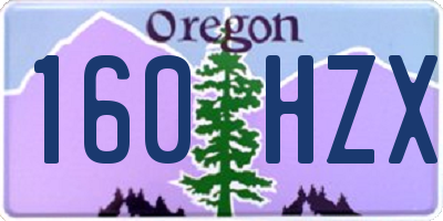 OR license plate 160HZX