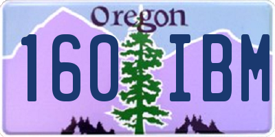 OR license plate 160IBM