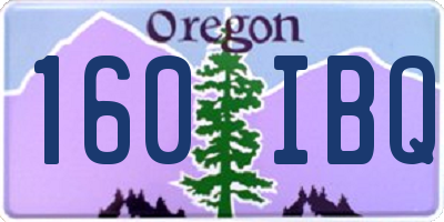 OR license plate 160IBQ