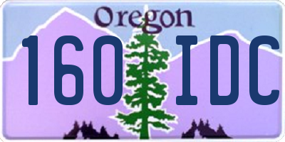 OR license plate 160IDC