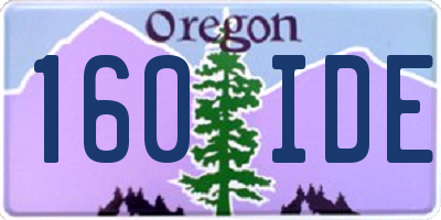 OR license plate 160IDE