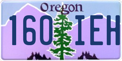 OR license plate 160IEH