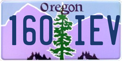 OR license plate 160IEV