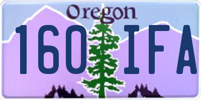 OR license plate 160IFA