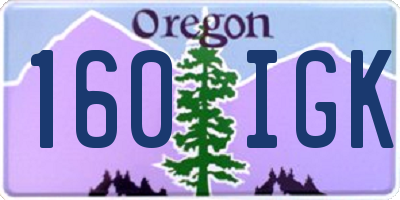OR license plate 160IGK