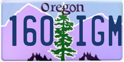 OR license plate 160IGM