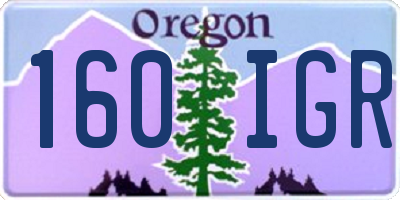 OR license plate 160IGR