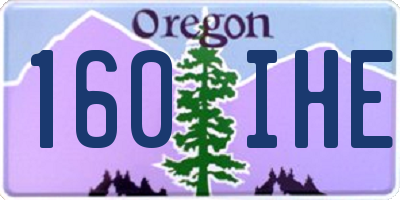 OR license plate 160IHE