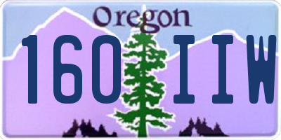 OR license plate 160IIW