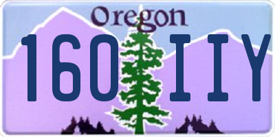 OR license plate 160IIY