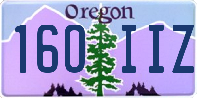 OR license plate 160IIZ