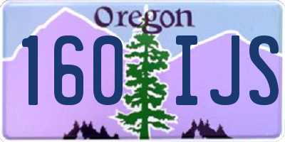 OR license plate 160IJS