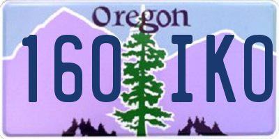 OR license plate 160IKO