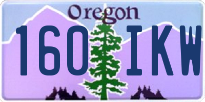 OR license plate 160IKW
