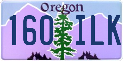 OR license plate 160ILK