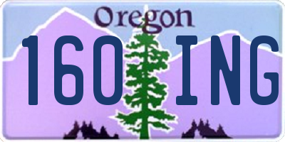 OR license plate 160ING