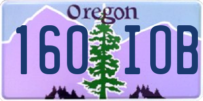 OR license plate 160IOB