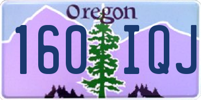 OR license plate 160IQJ