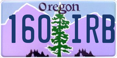 OR license plate 160IRB