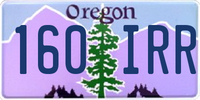 OR license plate 160IRR