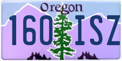 OR license plate 160ISZ